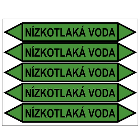 Značení potrubí, nízkotlaká voda